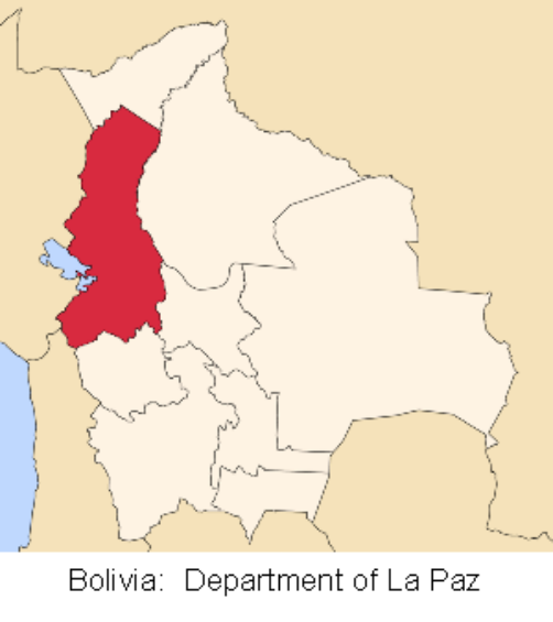 map bolivia la paz