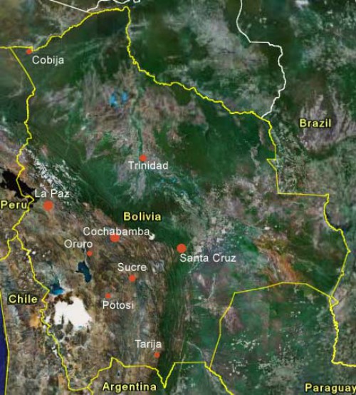 Bolivia Maps. Travel Map of Bolivia. Bolivian Geography. Facts about