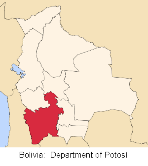 map bolivia potosi