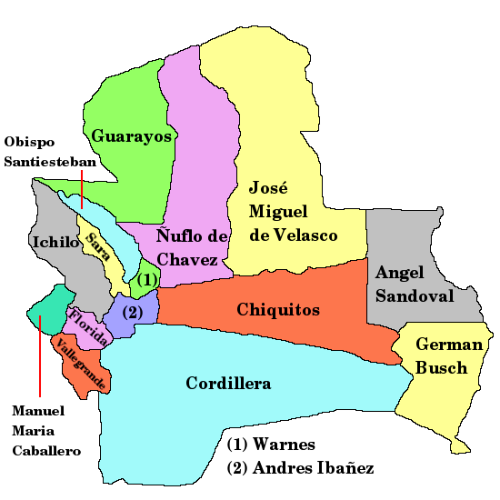 the department (state) of santa cruz bolivia