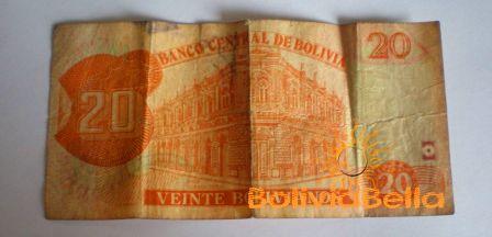 Bolivianos 20 - back side Bolivianos 20 - back side