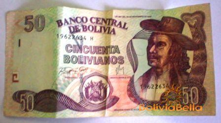 Bolivianos 50 - front side