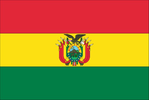 Bolivian National Emblems - Flag - Red Yellow Green