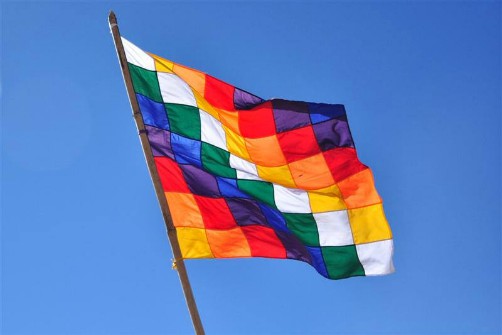 Bolivian National Emblems - Flag - Whipala