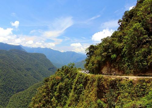 Bolivia Road of Death. La Paz to Coroico.