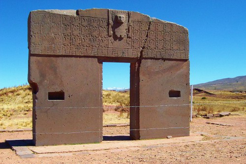 Puerta del Sol (Sun Gate) at Tiwanaku (Tiahuanaco) Bolivia