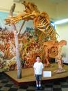 My cousin Kricket and a giant sloth in Tarija, Bolivia