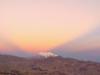 Sunrays reflecting off the Illimani peaks