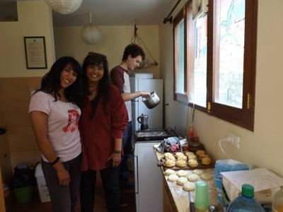 Baking scones for our English class