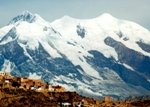 Illimani in the Andes - a view from La  Paz