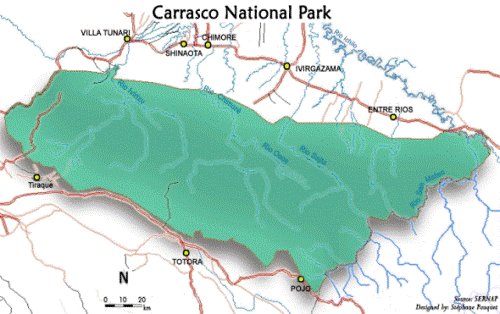 Parques nacionales, areas protegidas y reservas de Bolivia