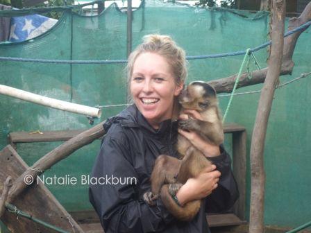 Natalie Blackburn, Volunteer at Inti Wara Yassi near Cochabamba Bolivia