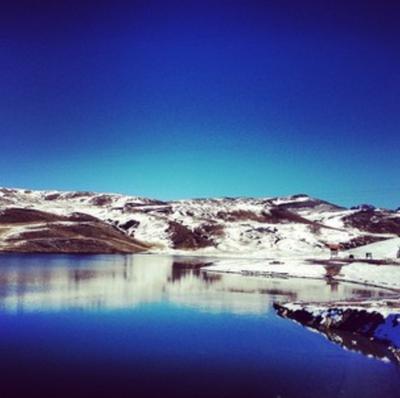 Lake at the highest point in Bolivia